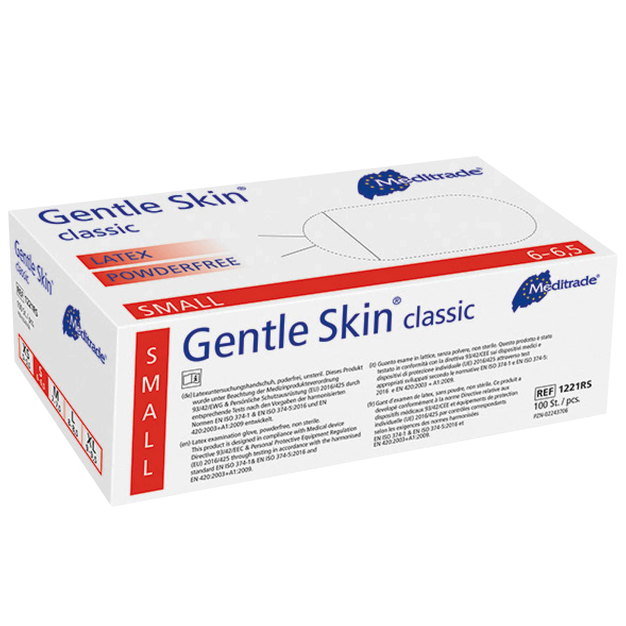 1E211 Meditrade® Gentle Skin® classic  Latex-Einmalhandschuh, puderfrei