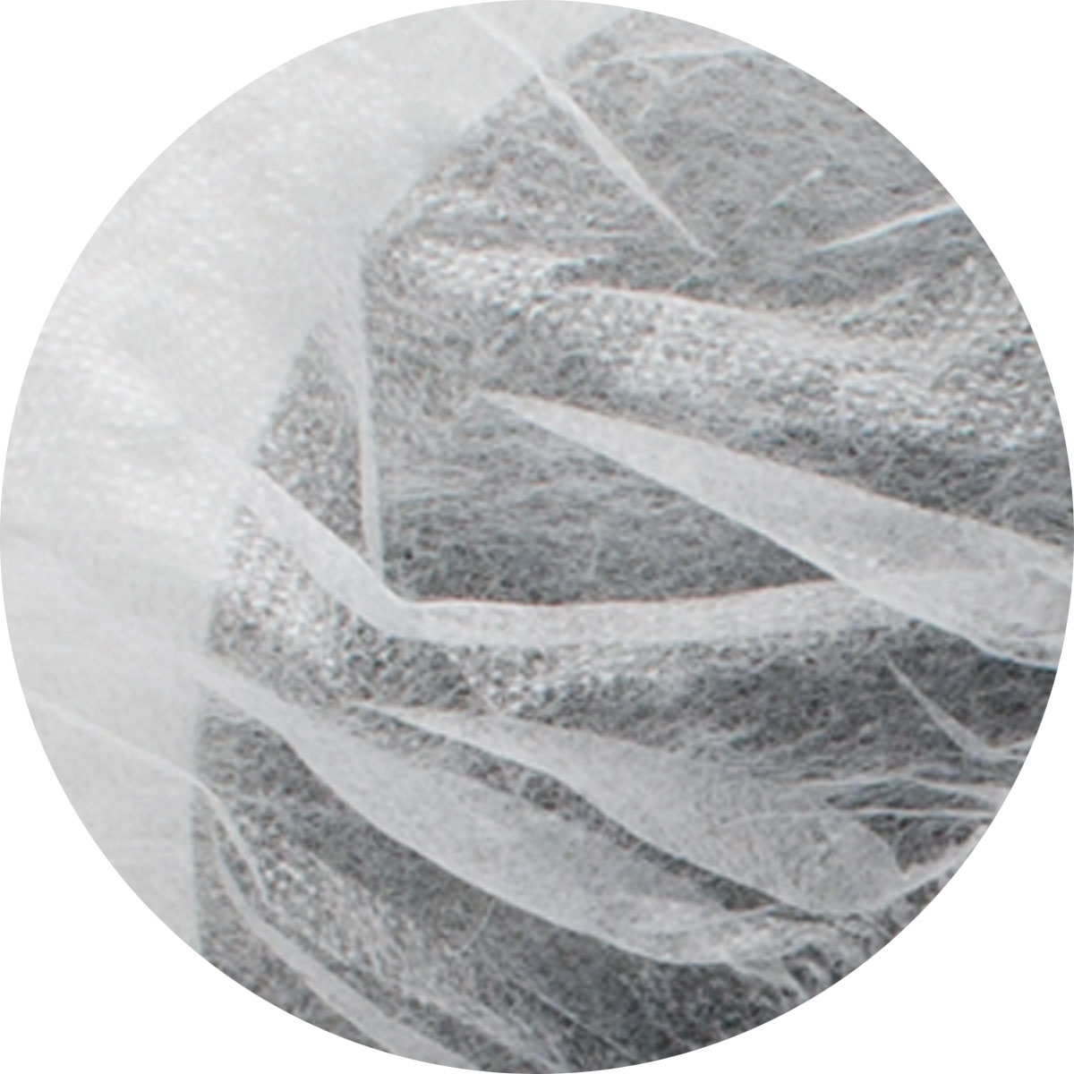 Vlieshaube, Barettform, PP, 58 cm, Polybeutel
